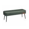 VASAGLE EKHO Collection - Dining Bench, Bedroom Bench, Faux Leather with Fine Stitching Mid-Century Modern Style, Modern, Steel Legs, Load Capacity 300 kg, Ink Black LOM076B01