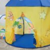 SONGMICS 3-in-1 Kids Play Tent, Tunnel, Ball Pit Playground, for Boys, Girls and Toddlers, Children's Pop-Up Rocket Tent, Indoor or Outdoor Use, Gift Idea, Birthday Party, Yellow and Blue LPT702Y01 - Billede 6