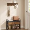 VASAGLE Shoe Bench, Entrance Cabinet, Shoe Storage, Padded Seat and 9 Compartments, Shoe Rack, Load Capacity 136 kg, Natural Beige LHS009K01 - Billede 2