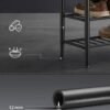 VASAGLE Shoe Bench Wall Coat Rack Set, Coat Rack with Mirror, 8 Double Hooks, Shoe Cabinet with Adjustable Shelves, Double Doors, Bench, Removable Seat Padding, 82 cm Wide, Cloud White LSC010W01 - Billede 6