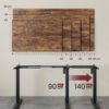 Elektrisk højdejusterbart skrivebord 70 x 160 cm med skuffe i naturlig eg og Cloud White - Billede 2