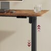 Elektrisk højdejusterbart skrivebord 70 x 160 cm med skuffe i naturlig eg og Cloud White - Billede 4