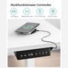 Funktionel controller til justerbart skrivebord med LED display og USB-tilslutning.