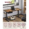 SONGMICS Electric Desk, Height-Adjustable, Desk Stand, Table Frame with Motor, 140 x 70 x (73-114) cm, Steel, White LSD012W01 - Billede 2