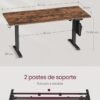 VASAGLE LSD174N01 Height-adjustable desk electric, particle board, steel, Oxford fabric, natural oak colour, 140 cm - Billede 2