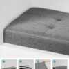 Opbevaringsskammel, foldbar puf, fodstøtte, 38 x 110 x 40 cm, med opbevaring, skifergrå - Billede 7