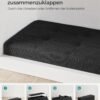 Skammel med opbevaringsplads, foldbar bænk, 38 x 110 x 38 cm fodskammel, opbevaringsboks, blæksort - Billede 7