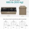 43 tommer foldbar opbevarings-ottoman, belastning 317 kg, indgang, kamelbrun - Billede 2