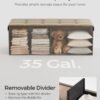 43 tommer foldbar opbevarings-ottoman, belastning 317 kg, indgang, kamelbrun - Billede 5