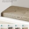 43 tommer foldbar opbevarings-ottoman, belastning 317 kg, indgang, kamelbrun - Billede 7