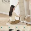 43 tommer foldbar opbevarings-ottoman, belastning 317 kg, indgang, Cremehvid - Billede 6