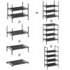 VASAGLE Shoe Rack Storage Organiser, with Raised Edges, 4 Mesh Shelves, Holds up to 14 Pairs of Shoes, for Sneakers, High Heels, Slippers, Industrial, Rustic Brown and Black LBS022B01 - Billede 5
