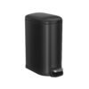 SONGMICS Bathroom Bin, 10L Small Bin with Lid, Pedal Toilet Bin, Slim for Small Spaces, Steel, Soft Close, Ink Black LTB010B02
