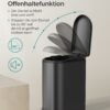 SONGMICS Bathroom Bin, 10L Small Bin with Lid, Pedal Toilet Bin, Slim for Small Spaces, Steel, Soft Close, Ink Black LTB010B02 - Billede 5
