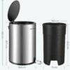 SONGMICS Drawstring Bin Bags, Bin Liners for 30L Rubbish Bins, Code 30A, Custom-Fit, 1 Roll, 45 Pieces, White KRB30A - Billede 7