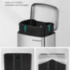 SONGMICS Rubbish Bin, 30L Trash Can, Steel Pedal Bin, with Inner Bucket and Lid, Soft Closure, Airtight, for Kitchen, Living Room, Silver Colour LTB01L, Metallic - Billede 5