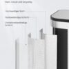 SONGMICS LTB620E50 50 Litre Automatic Motion Sensor Kitchen Trash Can with Multi-Color Indicator Light Odor Elimination with Ozone Lid with Hold Open Function - Billede 4