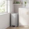 SONGMICS LTB593E01 30 Litre Steel Pedal Bin with Inner Bucket, Soft Close and Hold Open, Metallic Silver LTB593E01 - Billede 2