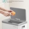 SONGMICS Trash can with motion sensor, kitchen waste bin 68 L, automatic, soft-close lid, hold-open function, steel, 15 trash bags included, ink black LTB630B68 - Billede 4