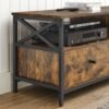 TV-skab, TV-møbel til 55-tommer TV, 2 opbevaringshylder, 120 x 40 x 50 cm, brun og sort - Billede 6
