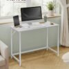 Computerbord, kontorbord, 100 x 50 x 76 cm, til arbejdsværelse, soveværelse, stue, hvid - Billede 2