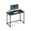 LED-lys Gamingbord, Skrivebord, Computerbord, Hjemmekontor Sort