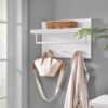 VASAGLE Wall Cabinet, Hanging Bathroom Storage Cabinet, Medicine Cupboard with Adjustable Shelf, Double Shutter Doors and Open Shelf, 60 x 20 x 70 cm, Rustic Brown BBK121X01 - Billede 3