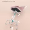 SONGMICS Homeoffice Chair Velvet Swivel Chair Desk Chair Foam Padding Height Adjustable Study Bedroom Pastel Pink OBG020R02 - Billede 7
