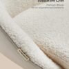 Make-up stol, kontorstol, skumpolstring, højdejusterbar, Cappuccino Beige/Cloud White - Billede 5