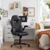 SONGMICS Office Chair, Ergonomic Desk Chair, Computer Chair, Height-Adjustable, 150 kg, PU Leather, Home Office, Black / Grey OBG064B03 - Billede 2