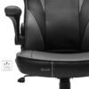 SONGMICS Office Chair, Ergonomic Desk Chair, Computer Chair, Height-Adjustable, 150 kg, PU Leather, Home Office, Black / Grey OBG064B03 - Billede 6