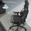 SONGMICS Gaming Armchair, EVOGAMER Chair, Office Chair, Imitation Carbon Fiber, with Adjustable Headrest and Armrests, Reclining Backrest, Capacity 150 kg, Ink Black OBG067B01 - Billede 7