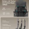 SONGMICS Gaming Chair Office Chair Height Adjustable Carbon Fibre Effect Texture Headrest Adjustable Armrests Backrest 150kg Load Capacity OBG067G01 - Billede 4