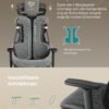 SONGMICS Gaming Chair Office Chair Height Adjustable Carbon Fibre Effect Texture Headrest Adjustable Armrests Backrest 150kg Load Capacity OBG067G01 - Billede 5
