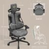 SONGMICS Gaming Chair Office Chair Height Adjustable Carbon Fibre Effect Texture Headrest Adjustable Armrests Backrest 150kg Load Capacity OBG067G01 - Billede 6