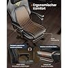 Gaming Chair Ergonomisk Computerstol med Fodstøtte, Kontordrejestol, Ink Black - Billede 4