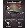 Gaming Chair Ergonomisk Computerstol med Fodstøtte, Kontordrejestol, Ink Black - Billede 5