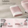 SONGMICS Office Chair, Gaming Chair, Adjustable, Telescopic Footrest, Rocker Mechanism, Headrest, Lumbar Support, Load 150 kg, Candy Pink and Cream White OBG073P01 - Billede 6