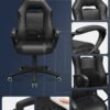 SONGMICS Racing Sport Office Chair with Tilt Function Computer Desk Swivel Chair PU Black OBG38BK - Billede 3