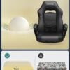 SONGMICS Racing Sport Office Chair with Tilt Function Computer Desk Swivel Chair PU Black OBG38BK - Billede 6