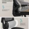 Kontorstol, skrivebordsstol, ergonomisk, foldbare armlæn, høj ryglæn, blæksort - Billede 3