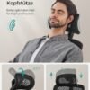 Kontorstol, skrivebordsstol, ergonomisk, foldbare armlæn, høj ryglæn, blæksort - Billede 6