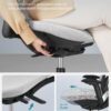 SONGMICS Office Chair, Ergonomic Adjustable Canvas Chair, Reclining Backrest, Front or Rear Adjustable Seat, 4D Armrests, Lumbar Support, Capacity 150kg, Dove Grey OBN065G01 - Billede 4