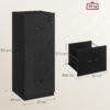 VASAGLE 3-Drawer Vertical File Cabinet, Filing Cabinet for Home Office, Printer Stand, with 3 Lockable Drawers, Adjustable Hanging Rail, for A4 and Letter-Size Files, Ink Black - Billede 6