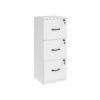 VASAGLE 3-Drawer Office Pedestal, Document Storage Unit, Printer Stand, 3 Lockable Drawers, Adjustable Hanging Rail, for A4 Files, Cloud White OFC055W14