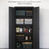 SONGMICS OMC015B01 Steel Office Storage Cabinet with 4 Shelves Double Doors Lock Tool Cabinet Adjustable Shelves for Garage Office Black - Billede 4
