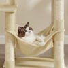 Kradsetræ Højde 143 cm Legetårn til Katte med 4 Kradsetræer, Multi-Level, Beige - Billede 5