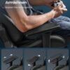 SONGMICS RCG070C01 Ergonomic Office Chair with High Back Armrests Footrest Lumbar Support Pillow Load up to 150kg Black/Green - Billede 3
