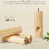 VASAGLE Coat Rack Solid Wood Coat Rack Tree Shape 8 Hooks 3 Adjustable Heights for Clothes Hat Bag Living Room Bedroom Office Cappuccino Beige RCR004K01 - Billede 3
