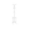 SONGMICS Coat Rack Freestanding, Coat Stand with Umbrella Holder, 12 Hooks, Metal, 175 cm Tall, for Entryway, Hallway, Living Room, Bedroom, Pearl White RCR011W01